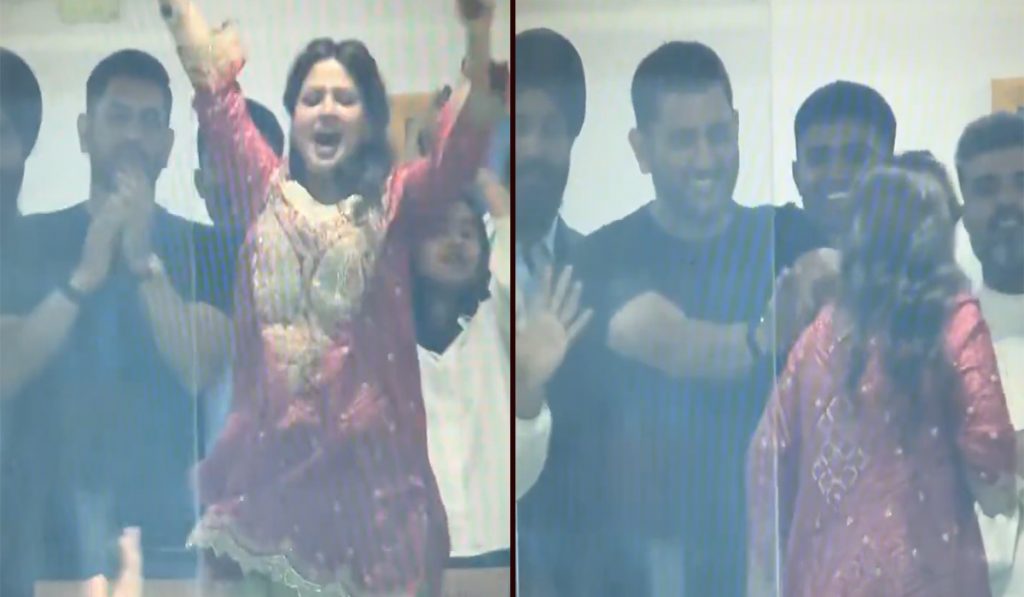 MS Dhoni and Sakshi Viral Reaction