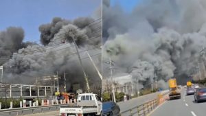 South Korea के डेजॉन में ऑटो पार्ट्स फैक्ट्री में लगी भीषण आग, 50 से अधिक लोग घायल