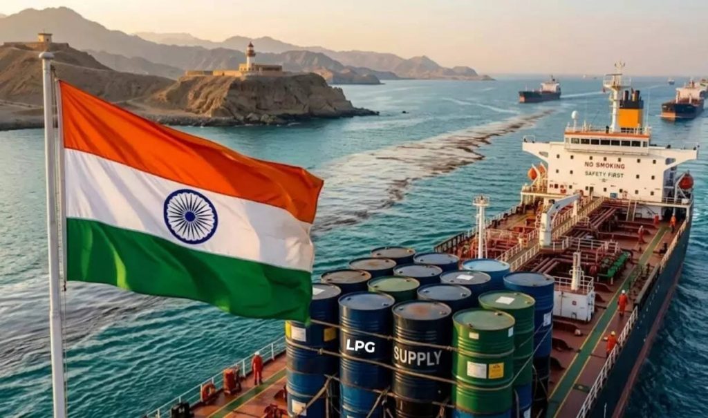 LPG ships Hormuz India 92600 tonnes supply government statement