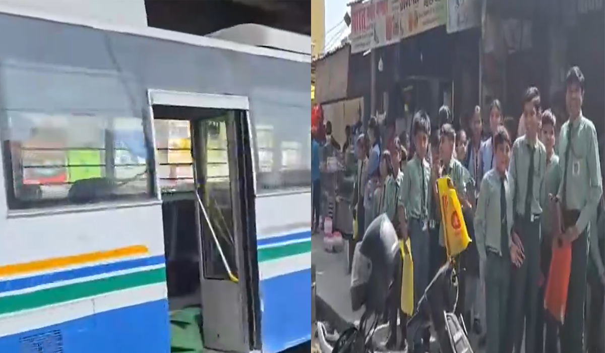स्कूल बस में लगी भयानक आग, हादसे के समय बस में सवार थे 28 बच्चे, घुएं के गुबार के बीच मची चीख पुकार