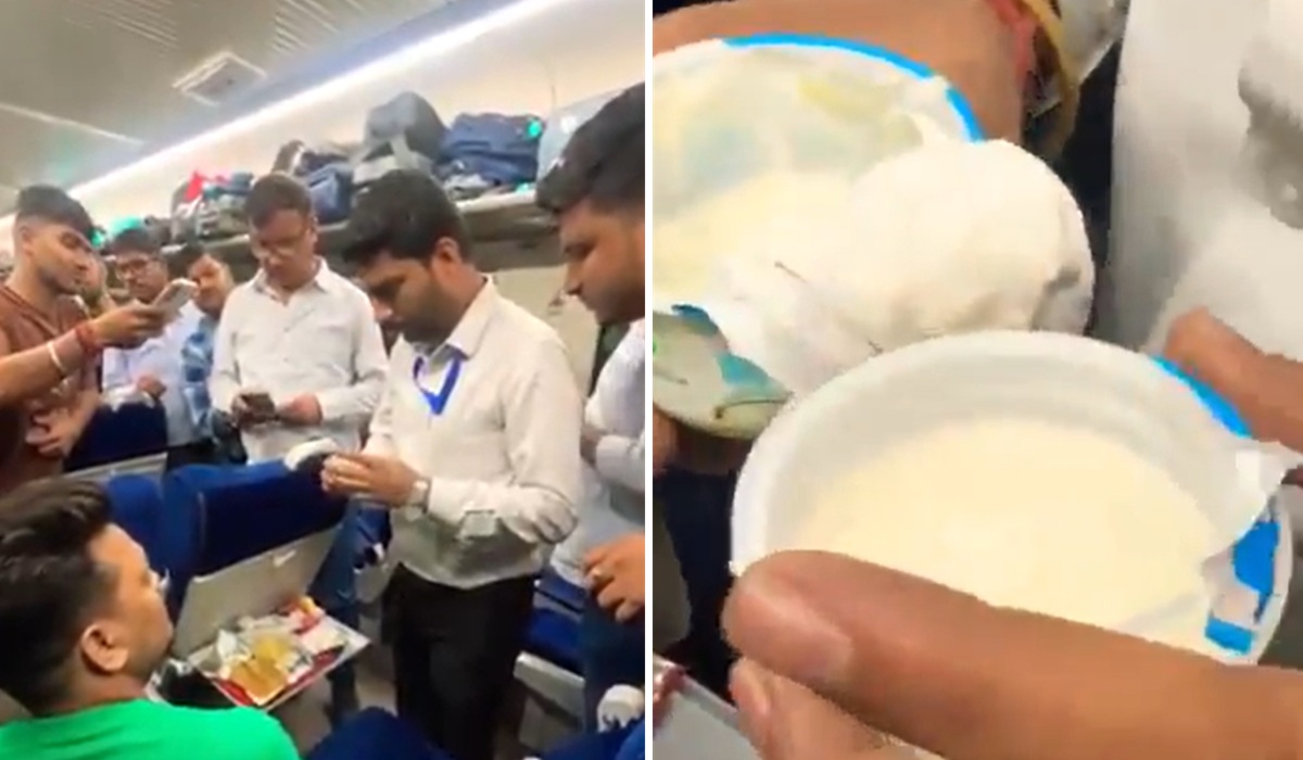Video: वंदे भारत ट्रेन में खराब दही पर विवाद, ‘कीड़े’ को स्टाफ ने बताया केसर; रेलवे ने ठोका मोटा जुर्माना