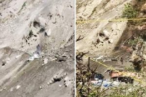 मणिकर्ण–बरशैणी मार्ग पर गिरी चट्टानें, चपेट में आई कार, बाल-बाल बची चालक और यात्रियों की जान