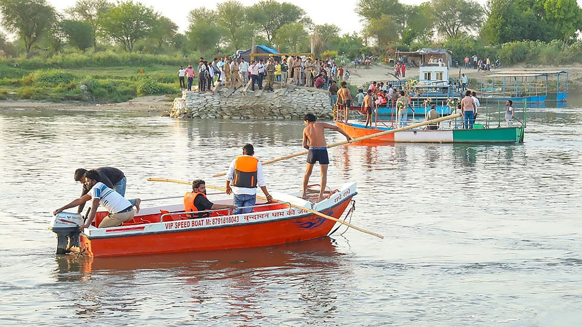Vrindavan Boat Accident : यमुना में दो और लाशें मिलीं, अब तक 13 श्रद्धालुओं की माैत; सर्च ऑपरेशन जारी
