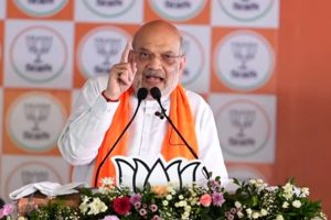 अमित शाह का कांग्रेस पर हमला, बोले- नर्मदा परियोजना का काम मोदी सरकार में पूरा हुआ