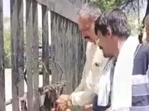 किसानों ने मंडी के गेट पर जड़ा ताला, बायोमेट्रिक सिस्टम का विरोध