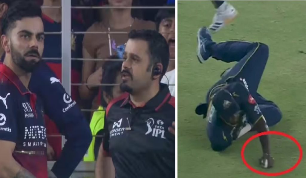 Virat Kohli got up from the dugout and confronted the umpire