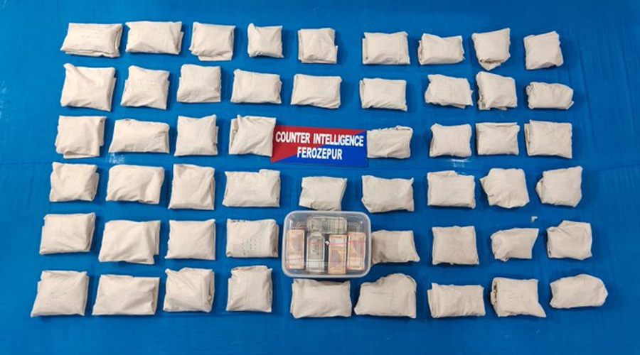 पंजाब पुलिस की फिरोजपुर में बड़ी कार्रवाई: 28 kg से ज्यादा हेरोइन और ड्रग मनी जब्त