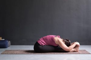 Paschimottanasana for stress relief