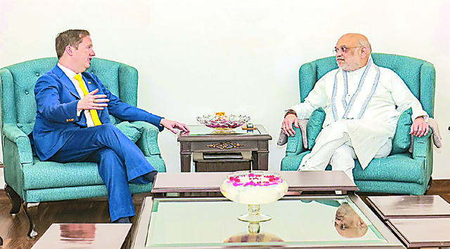 अमरीकी राजदूत सर्जियो गोर ने केंद्रीय गृह मंत्री अमित शाह से की मुलाकात