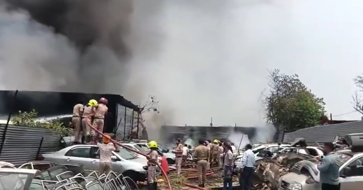 Chandigarh's scrap market fire