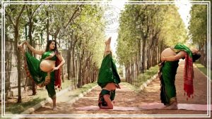 39 हफ्ते की गर्भवती महिला ने साड़ी पहन कर किया कठिन योगासन, वीडियो देख लोगों के उड़े होश