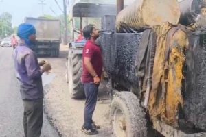 The impact of war: road construction halted, tar prices doubled.