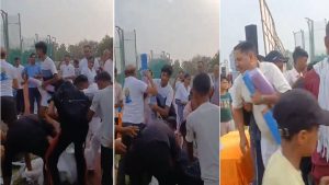 इवेंट खत्म होने के बाद मुफ्त में योगा मैट पाने को लेकर जमकर हुई धक्का-मुक्की, वीडियो वायरल