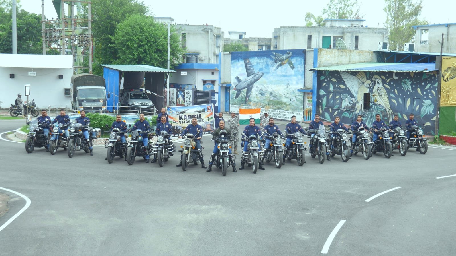 कारगिल विजय दिवस को समर्पित एयर फोर्स स्टेशन अमृतसर कैंट की 1600 किलोमीटर मोटरसाइकिल अभियान संपन्न