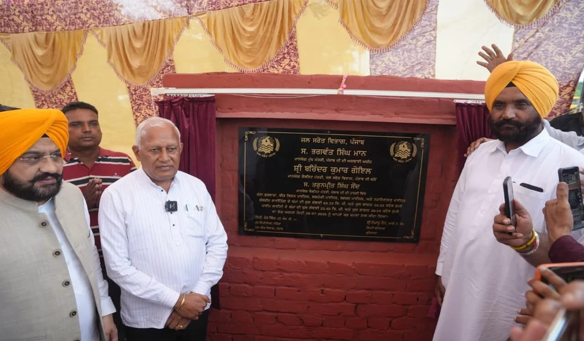 कैबिनेट मंत्री बरिंदर कुमार गोयल और तरुनप्रीत सिंह सौंद ने खन्ना में 70.52 करोड़ रुपये की लागत से पूर्ण हुए सिंचाई परियोजनाओं का किया उद्घाटन