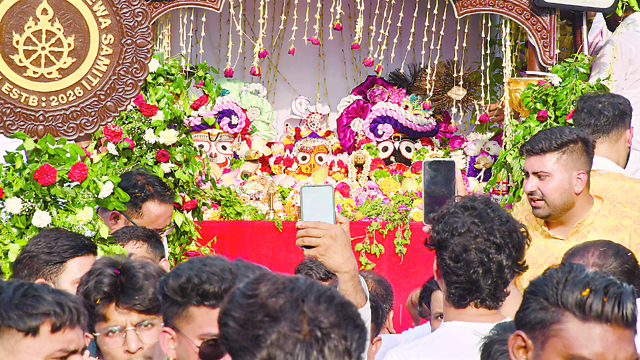 भगवान जगन्नाथ की भक्ति के रंग में रंगा शहर, श्रीराम चौक से निकाली भव्य रथयात्रा