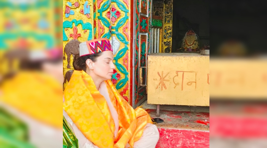 सांसद कंगना रनौत ने कुल्लू के पावन श्री बिजली महादेव के किए दर्शन