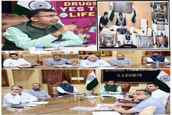 Div Com अंशुल गर्ग ने कश्मीर डिविजन के डिप्टी कमिश्नरों के साथ की हाई-लेवल रिव्यू मीटिंग