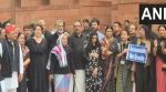 Opposition MPs arrived at the Parliament complex