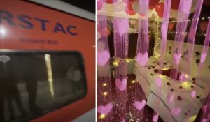 1AC केबिन को ‘सुहागरात’ की सेज जैसा सजाया, वायरल वीडियो पर रेलवे ने दिया जवाब