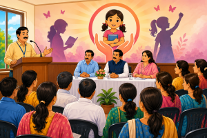 धर्मपुर में बेटी बचाओ, बेटी पढ़ाओ योजना के तहत एक दिवसीय कार्यशाला आयोजित