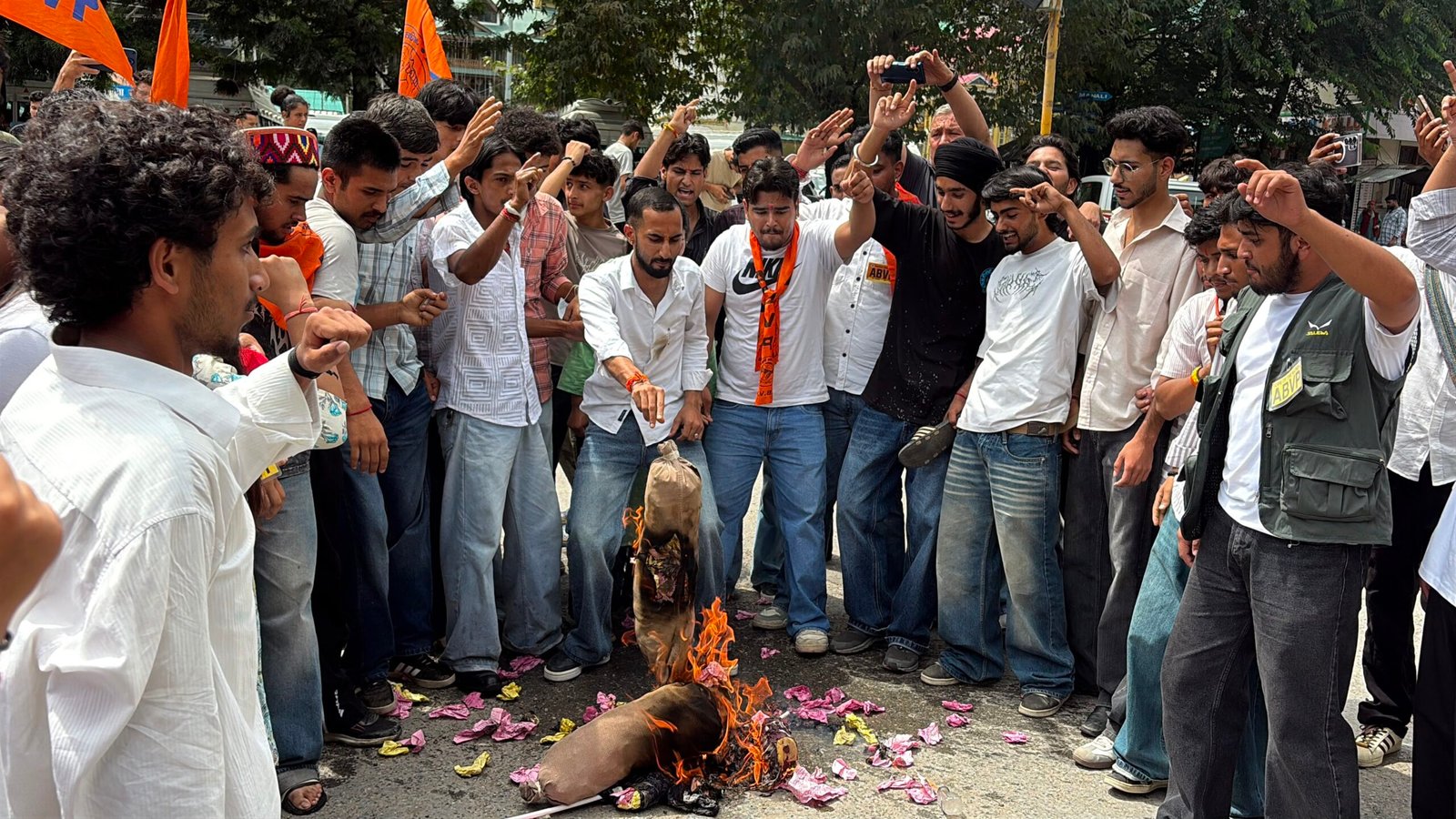 कुल्लू में ABVP का उग्र प्रदर्शन, प्रदेश सरकार का पुतला फूंका, छात्र संघ चुनाव बहाली समेत की ये मांग