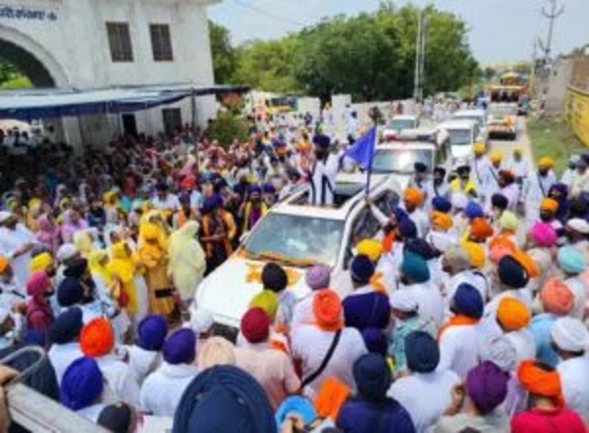 मीरी पीरी खालसा मार्च गुरुद्वारा गंगसर साहिब जैतो से श्री मुक्तसर साहिब के लिए रवाना