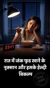 रात में जंक फूड खाने के नुक्सान और इसके हेल्दी विकल्प