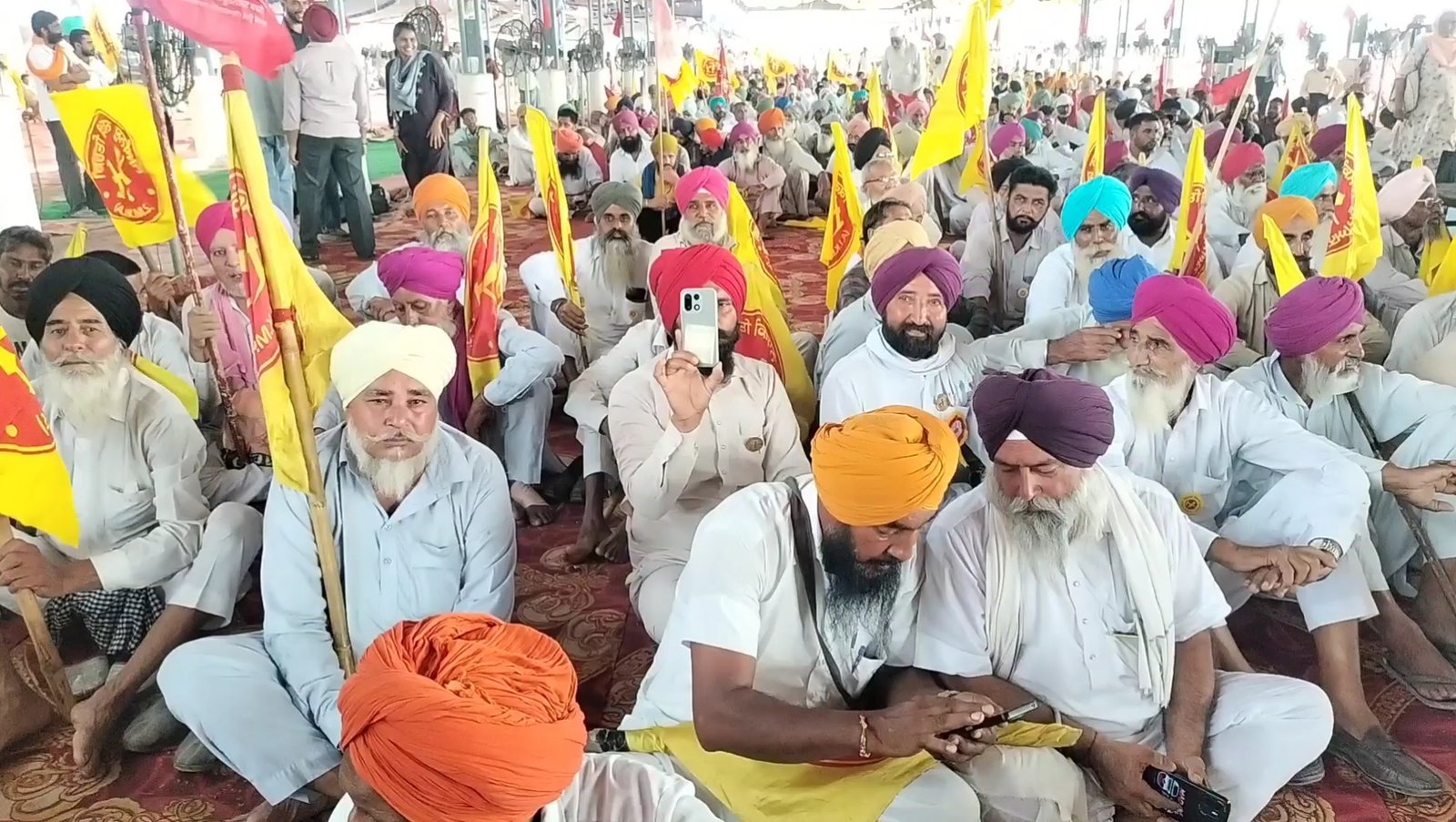 किसान मुद्दों को लेकर मोगा में किरती किसान यूनियन का प्रदर्शन