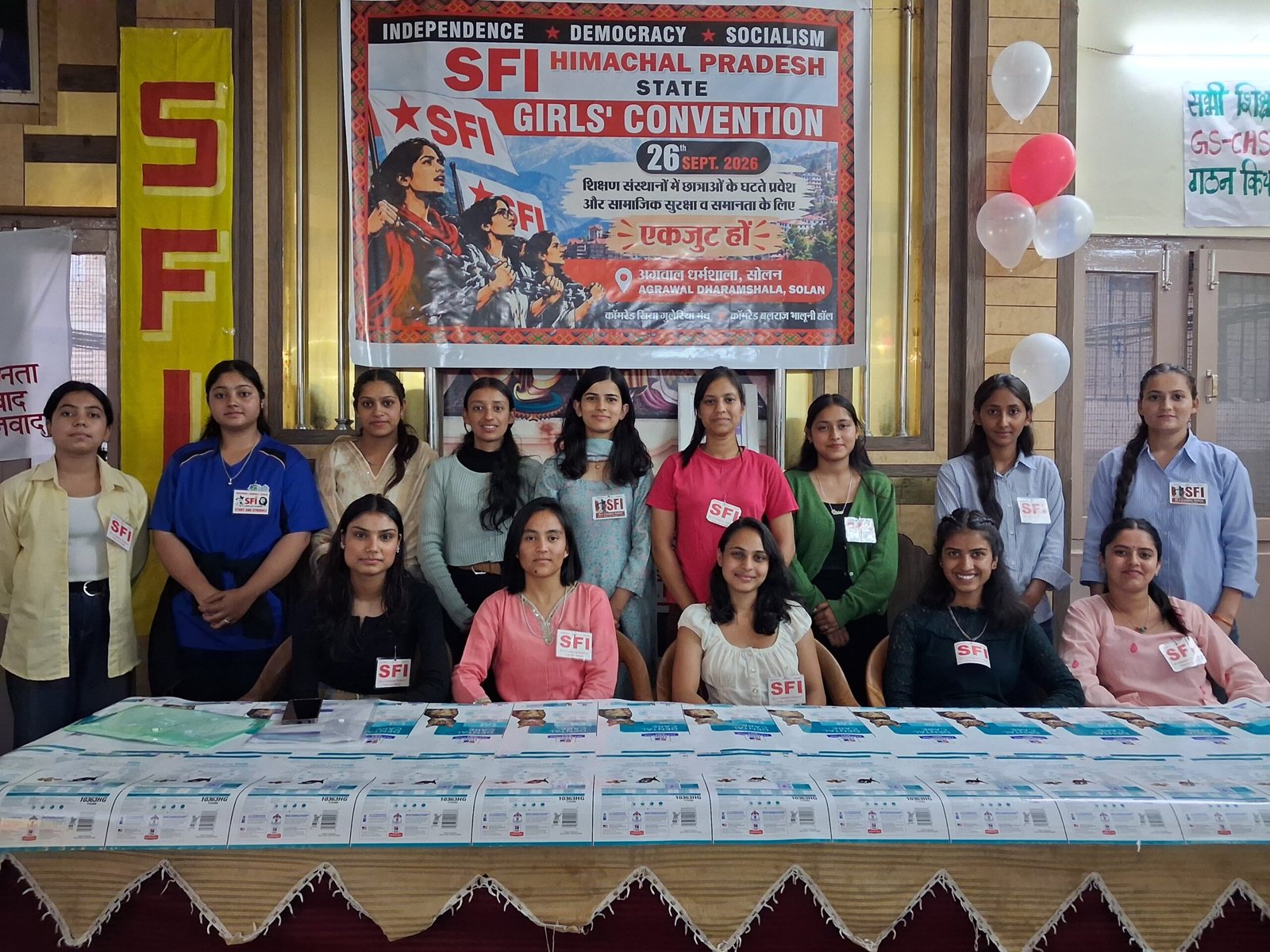 सोलन में SFI का राज्य स्तरीय छात्रा अधिवेशन सफलतापूर्वक सम्पन्न, प्रदेशभर से 150 से अधिक छात्राओं ने की भागीदारी