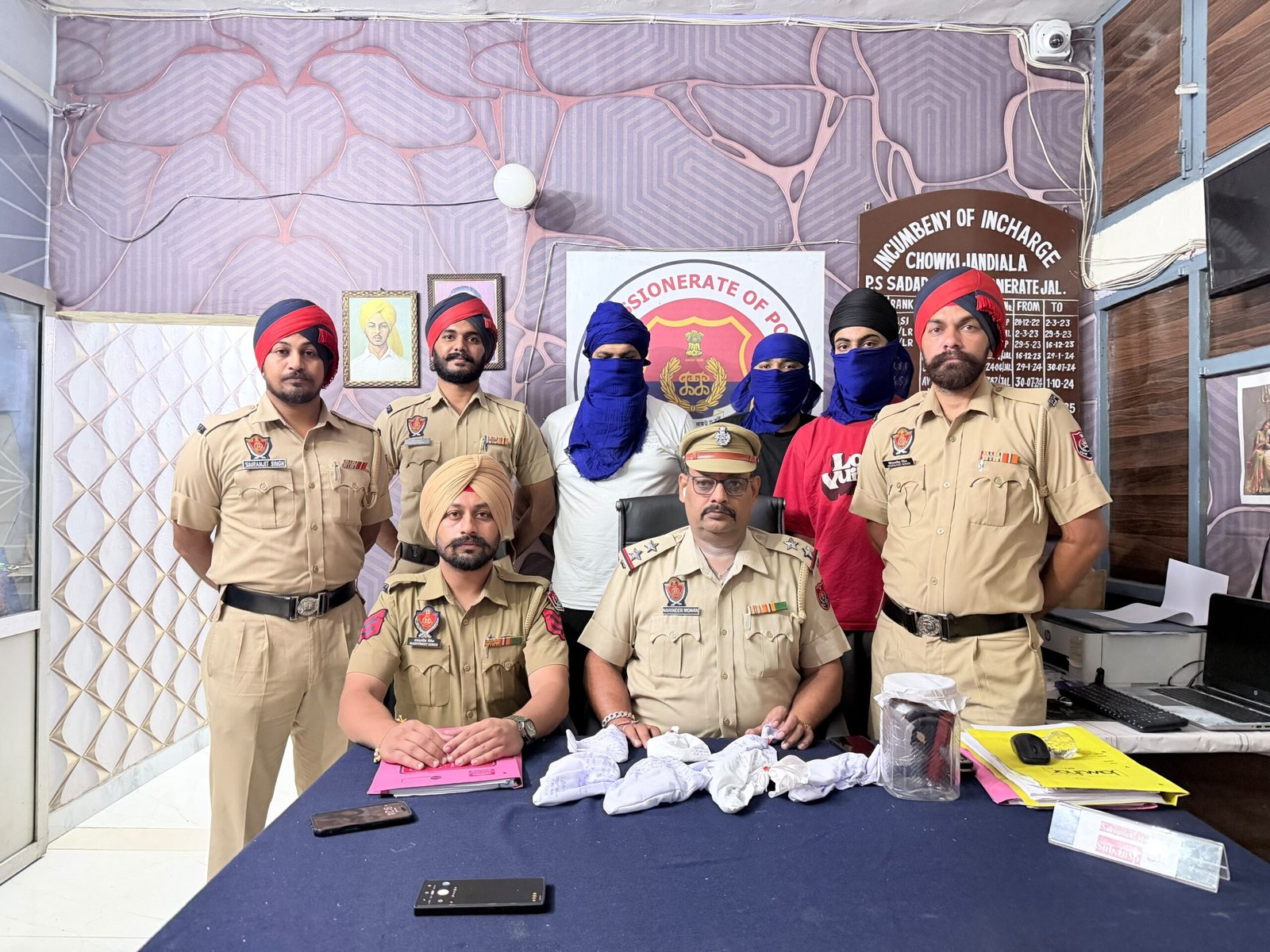 जालंधर पुलिस का बड़ा ऑपरेशन, 3 आरोपी गिरफ्तार, 5 पिस्टल और 5 जिंदा राउंड बरामद