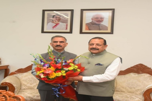 शिमलाः मुख्यमंत्री सुक्खू ने केंद्रीय मंत्री डॉ. जितेंद्र सिंह से की भेंट, हिमाचल से जुड़े मुद्दों पर की चर्चा