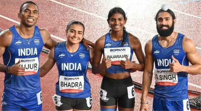 भारतीय टीम ने मिक्स्ड 4×100 मी. रिले में ‘नैशनल रिकॉर्ड’ से जीता ब्रॉन्ज