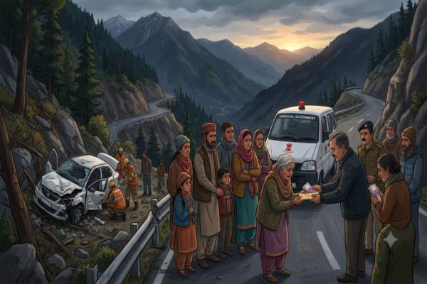 आनी कार हादसे में मृतकों के परिजनों को 25-25 हजार की फौरी राहत