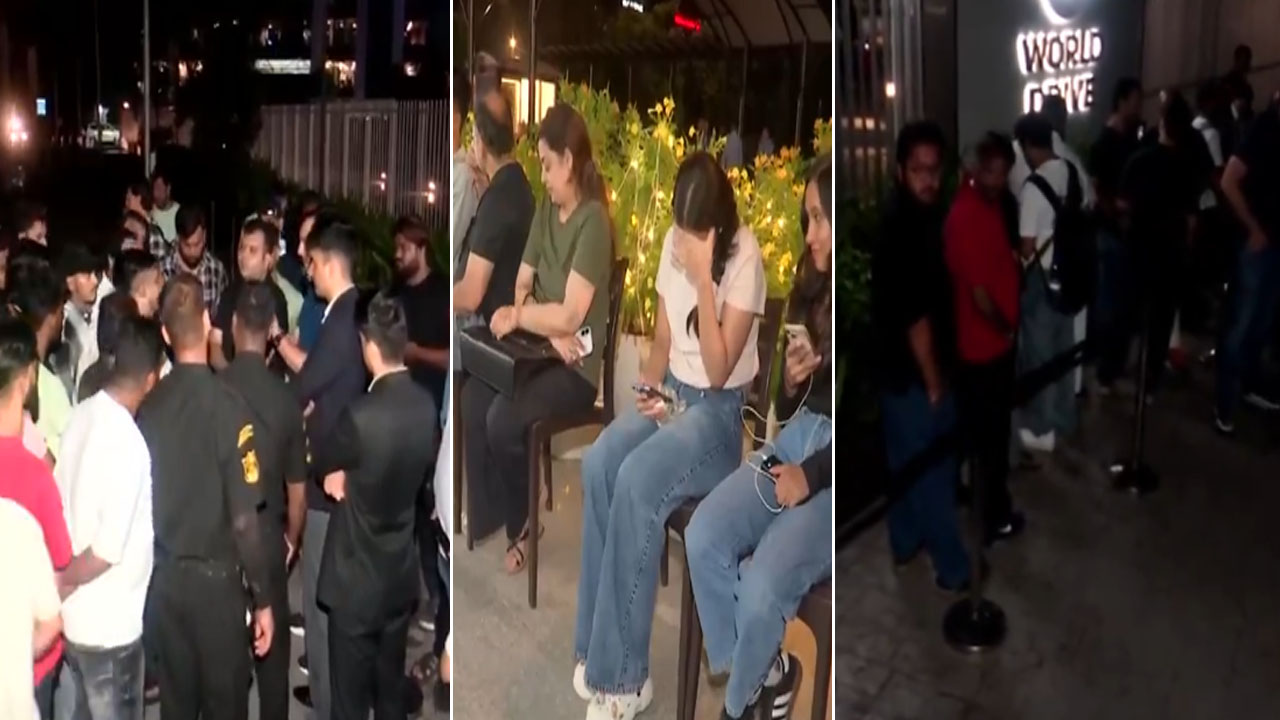 iPhone का नया मॉडल खरीदने के लिए Apple स्टोर्स के बाहर उमड़ी भारी भीड़, मुंबई में रात से ही लाइन में लगे लोग, देखें वीडियो