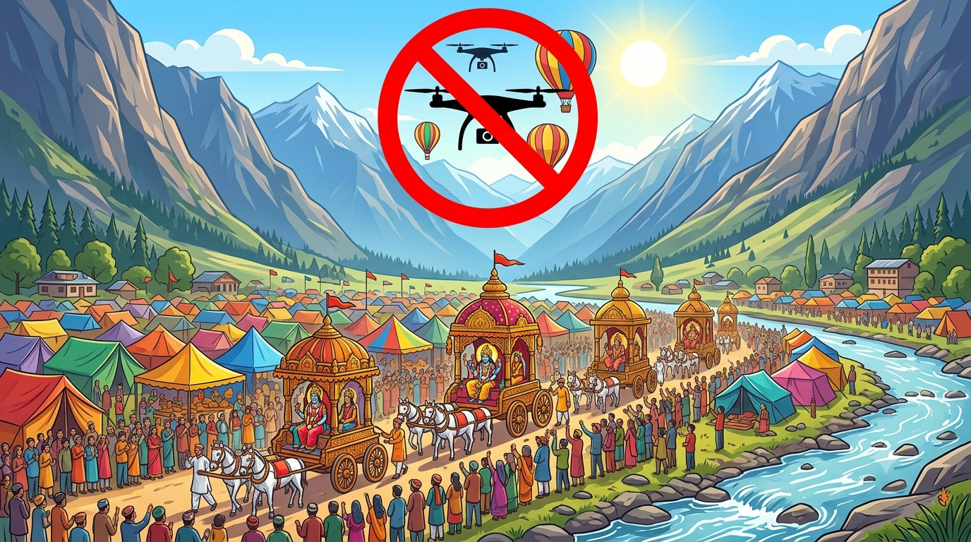 कुल्लू दशहरा उत्सव के दौरान ड्रोन, पैराग्लाइडिंग और हॉट एयर बैलून गतिविधियों पर प्रतिबंध