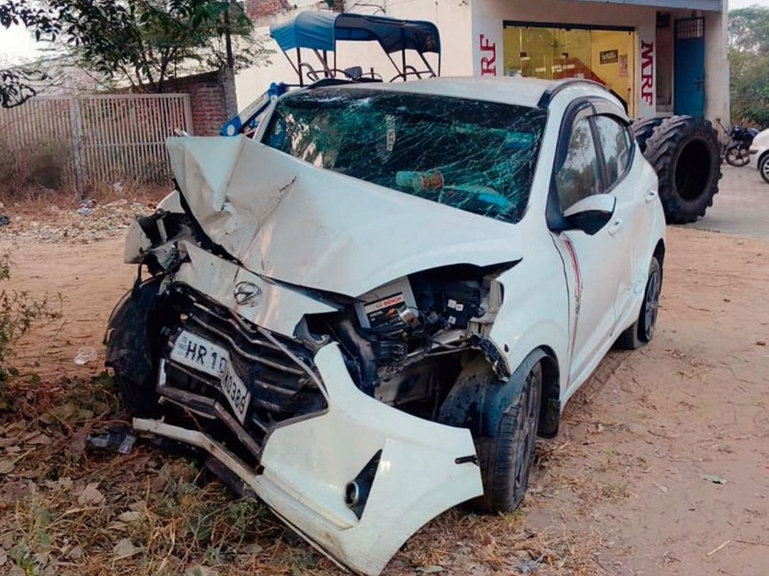 लुधियाना के समराला रोड पर दो कारों की जोरदार टक्कर, एक की हुई मौत