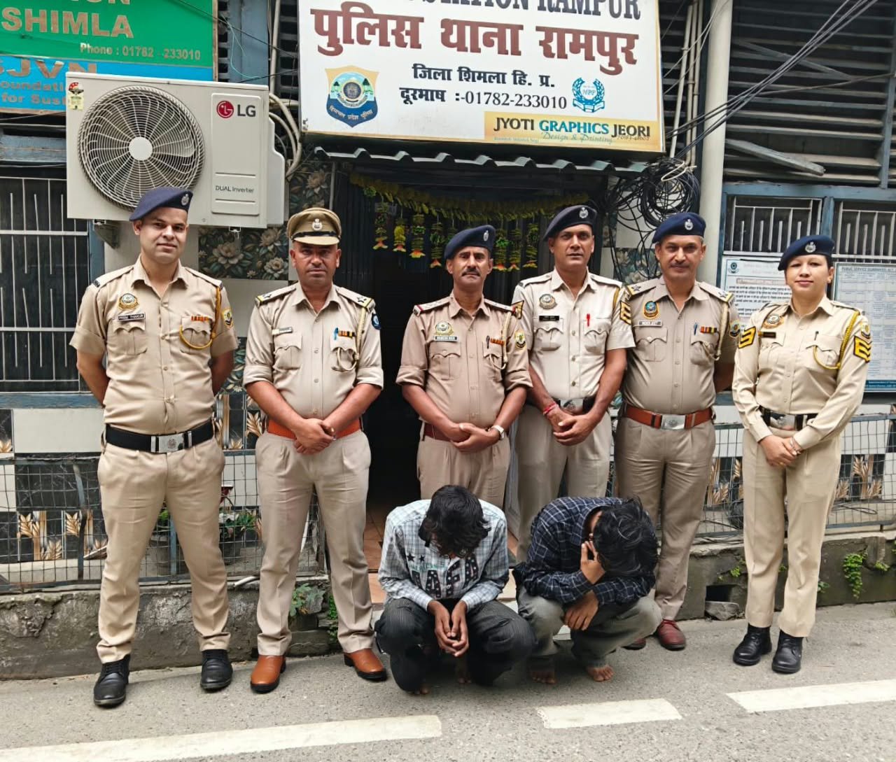शिमला पुलिस की बड़ी कार्रवाई, रामपुर में 18 ग्राम चिट्टे के साथ दो आरोपी गिरफ्तार