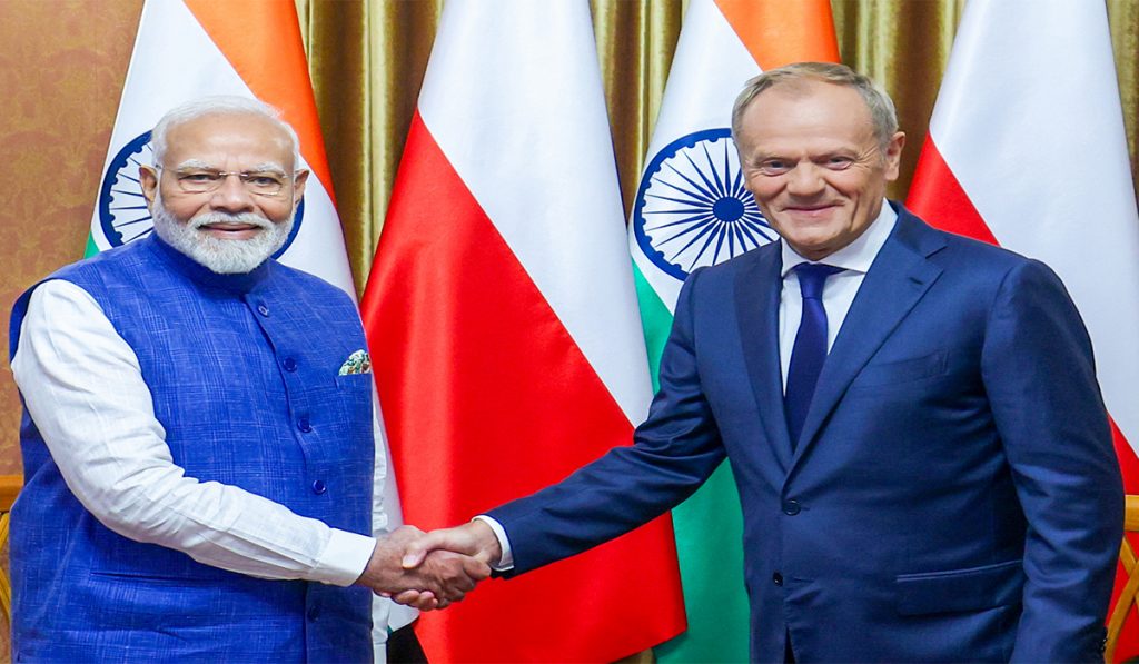 PM Modi and Donald Tusk meeting
