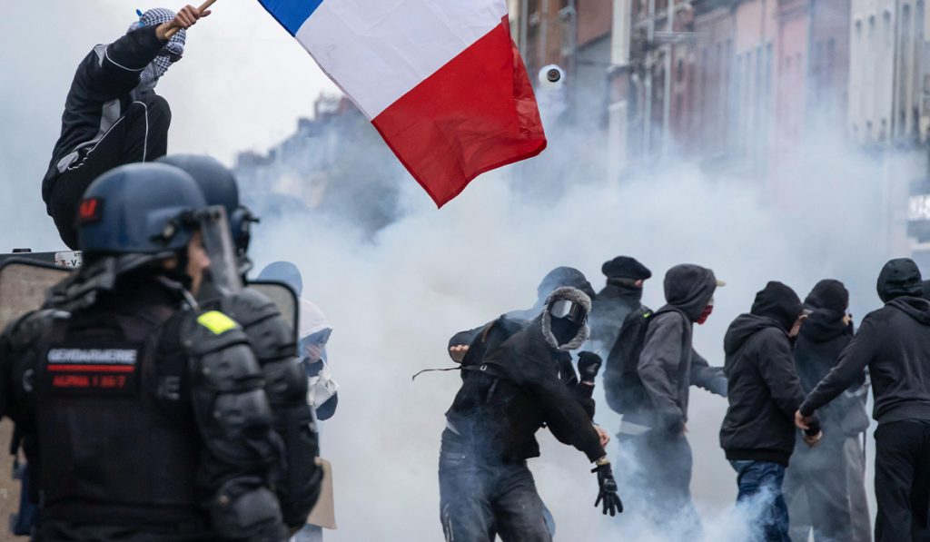 Violent protests in Europe