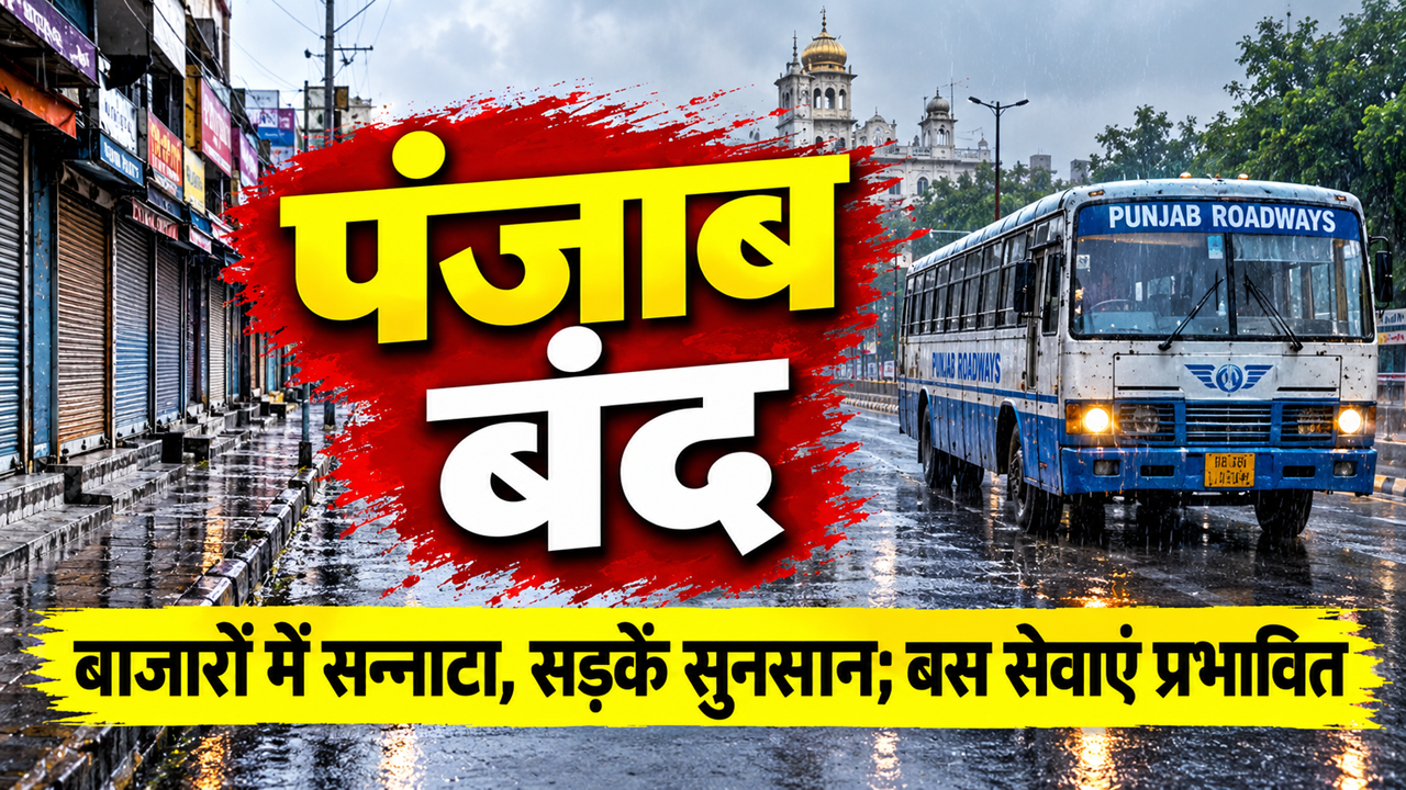 पंजाब बंद का असर: बाजारों में पसरा सन्नाटा, सड़कें सुनसान; कई जगह बस सेवाएं प्रभावित