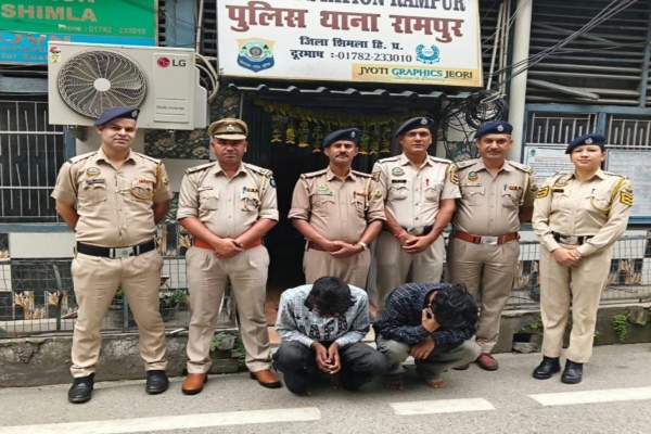 शिमला पुलिस की बड़ी कार्रवाई, रामपुर में 18 ग्राम चिट्टे के साथ दो आरोपी गिरफ्तार