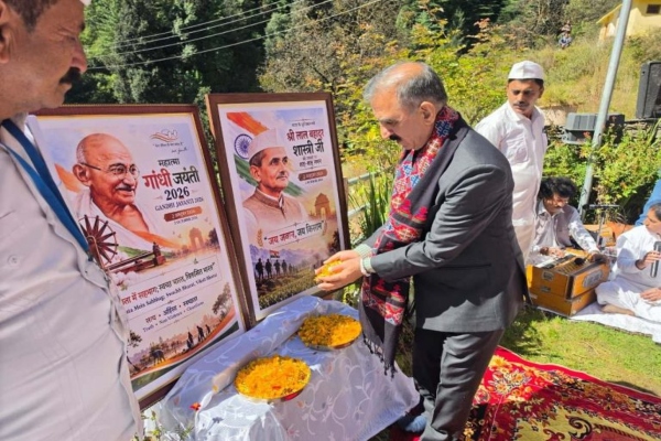 गांधी-शास्त्री जयंती पर मुख्यमंत्री सुक्खू ने अर्पित की श्रद्धांजलि