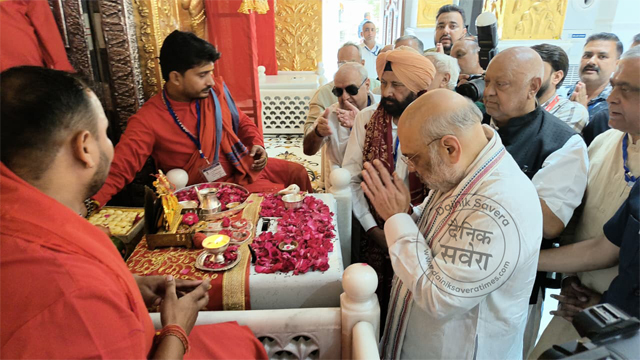 केंद्रीय गृह मंत्री ने श्री देवी तालाब मंदिर में दर्शन कर मंदिर की धार्मिक महत्ता और आध्यात्मिक परंपराओं के प्रति श्रद्धा व्यक्त की