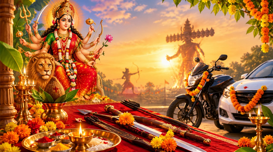 आज विजयादशमी पर कब करें शस्त्र और वाहन पूजा? जानें शुभ मुहूर्त और पूजा विधि