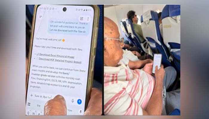 फ्लाइट में ChatGPT से बात करते दिखे 77 साल के शख्स, वीडियो वायरल